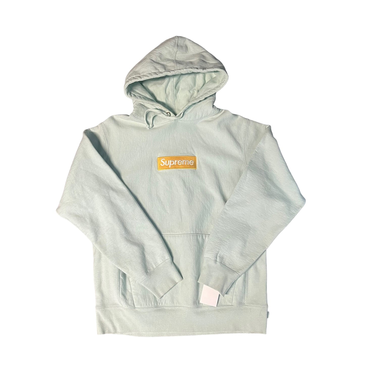 Supreme Orange Box Logo Ice Hoodie
