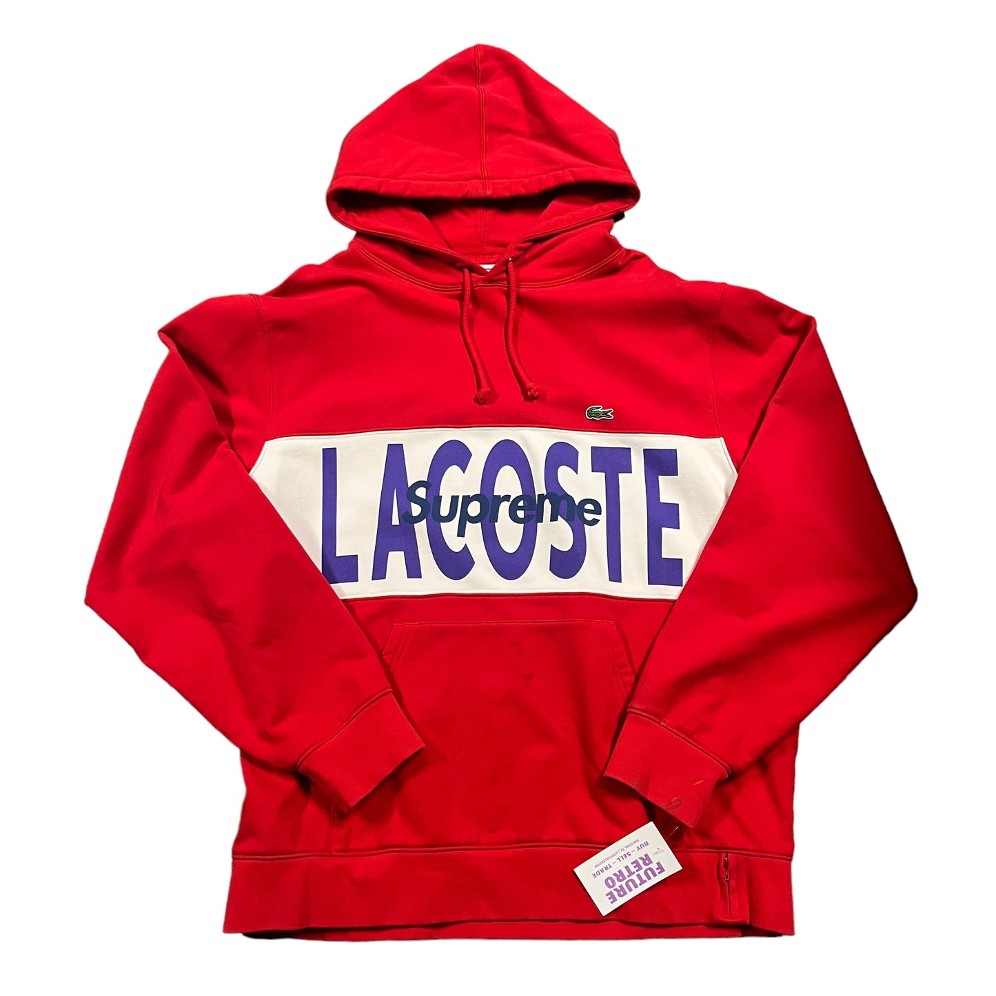Supreme x Lacoste Red Hoodie