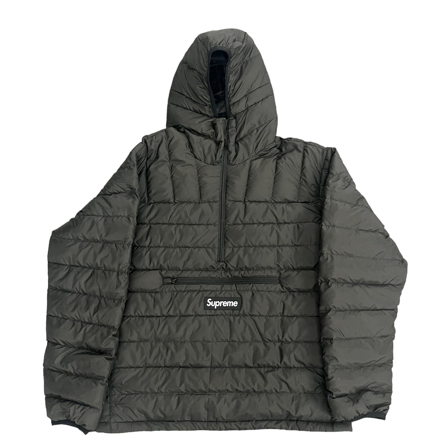 Supreme Micro Down Half Zip Hooded Pullover (Black)
