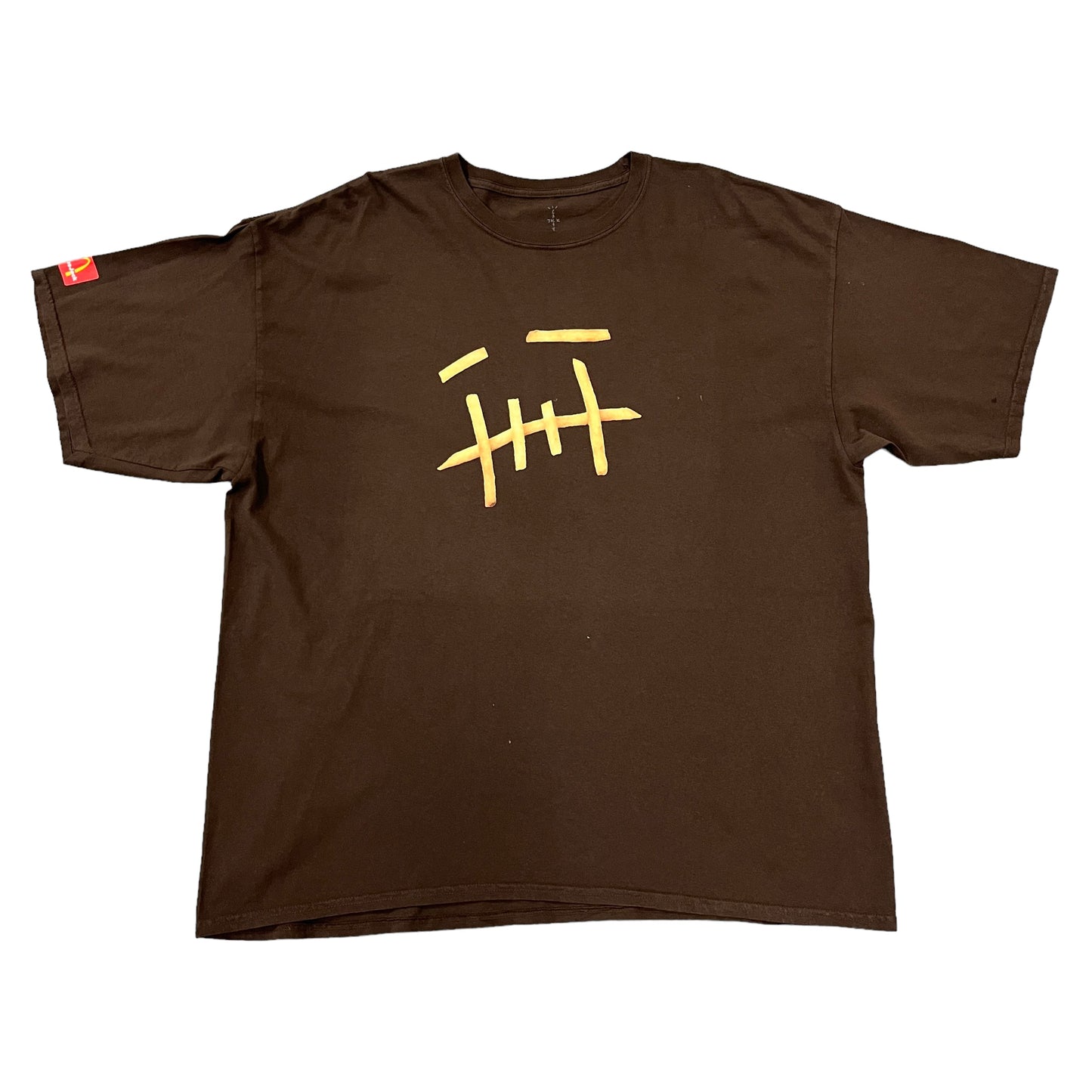 Travis Scott x McDonalds Fries Face Brown Tee