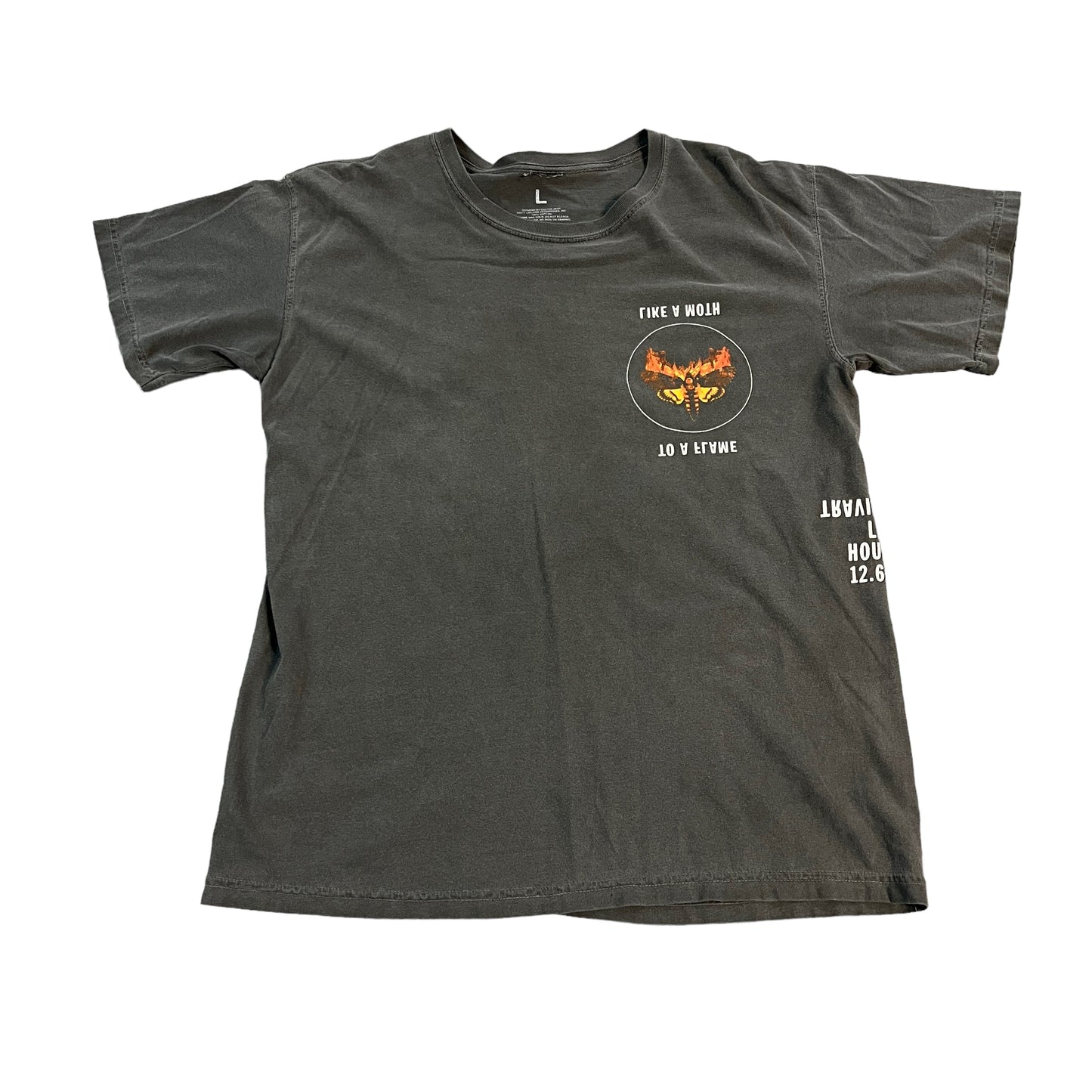 Travis Scott Moth To Flame 17 Grey Tee