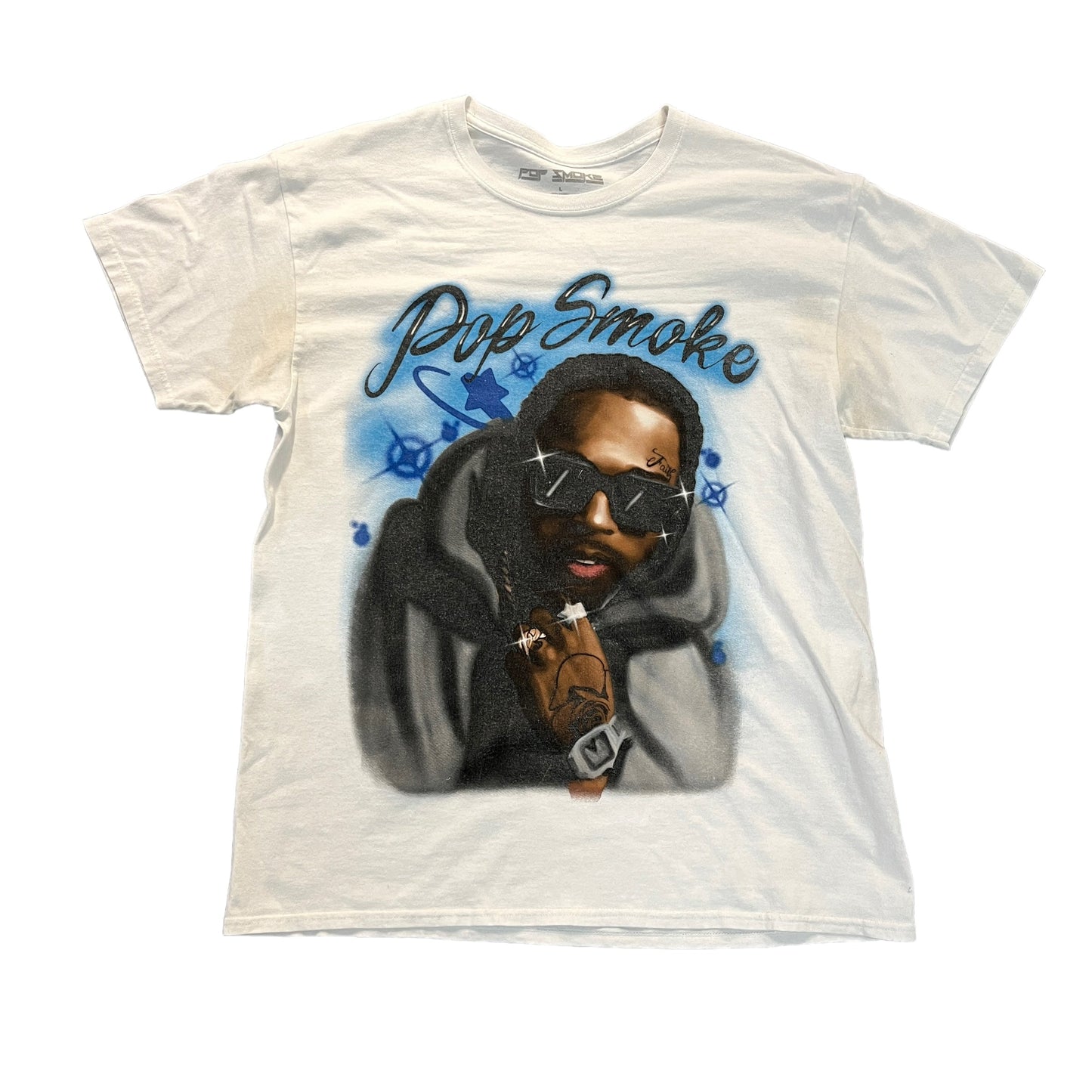 Pop Smoke Airbrush White Tee
