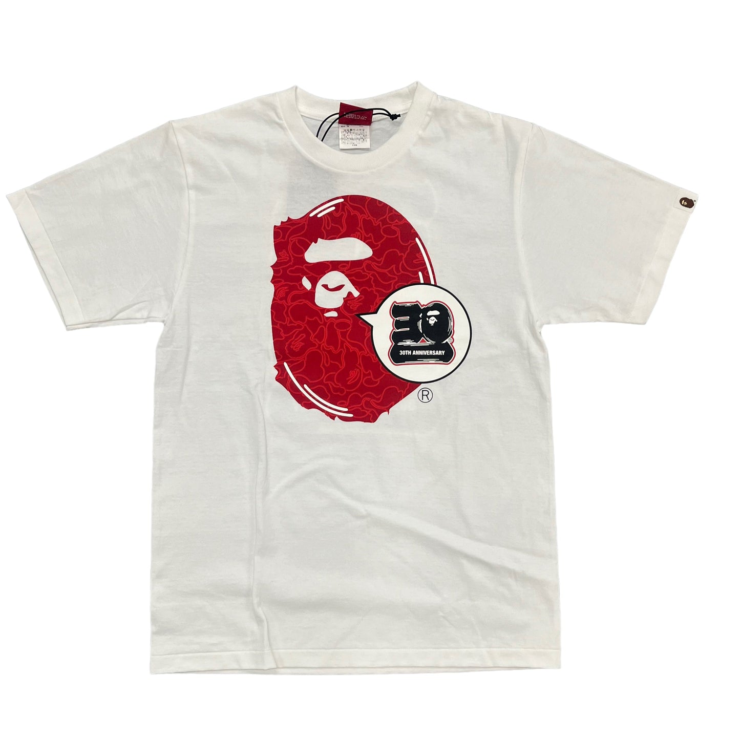Bape 30th Anniversary Red Ape White Tee