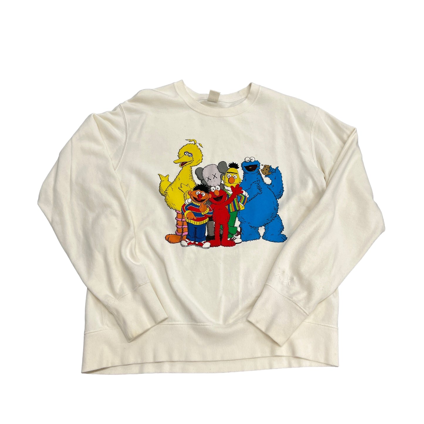 Kaws x Sesame Street Creme Crewneck