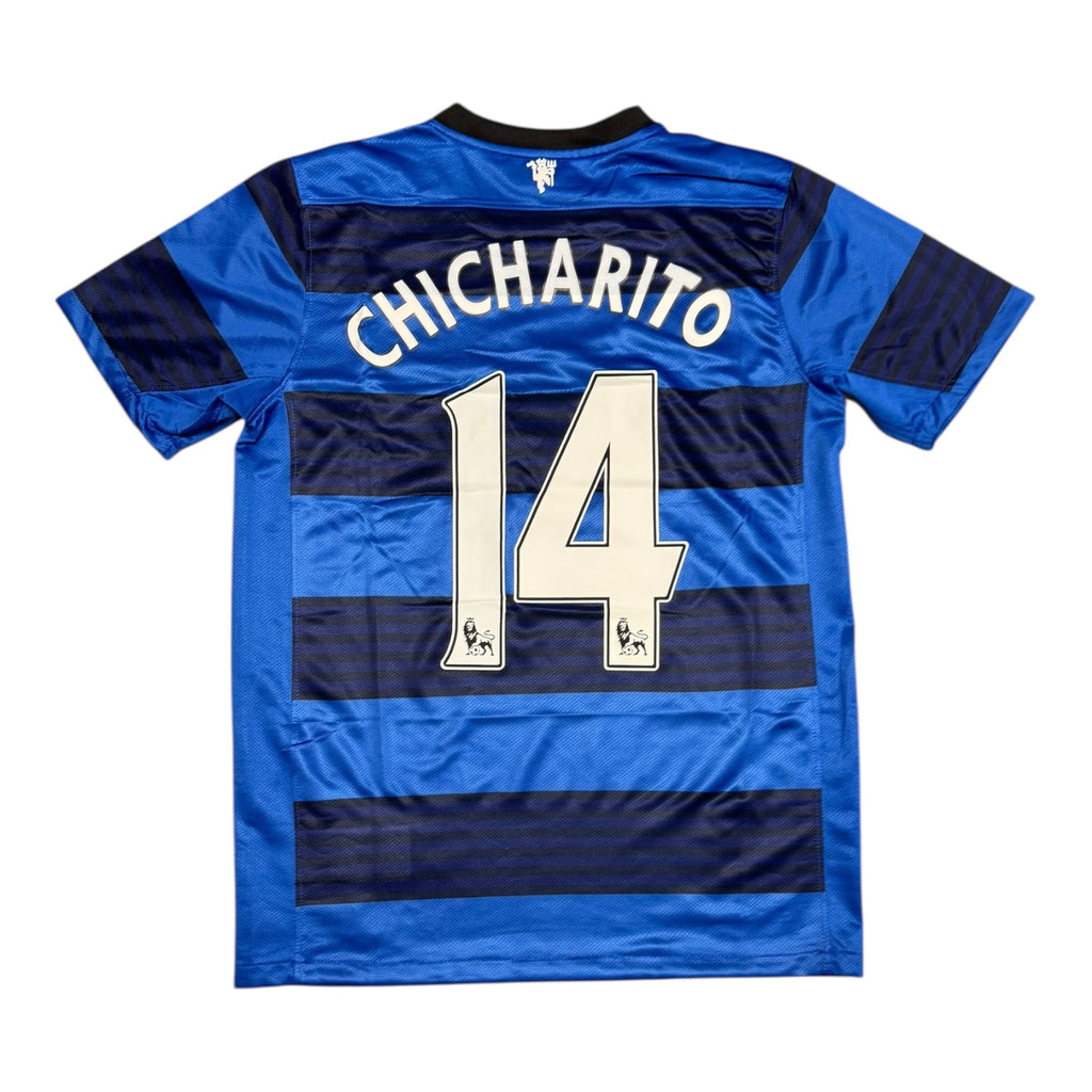 Manchester United 11/12 Away Blue Stripes Jersey - CHICHARITO