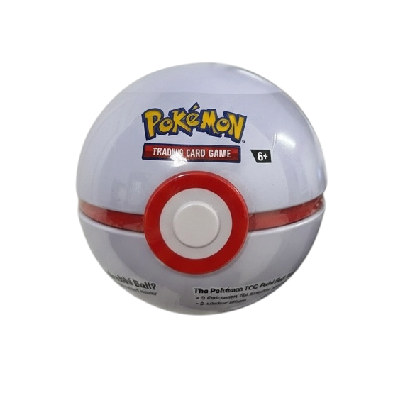 TCG Poke Ball White Tin with 3 Booster Packs