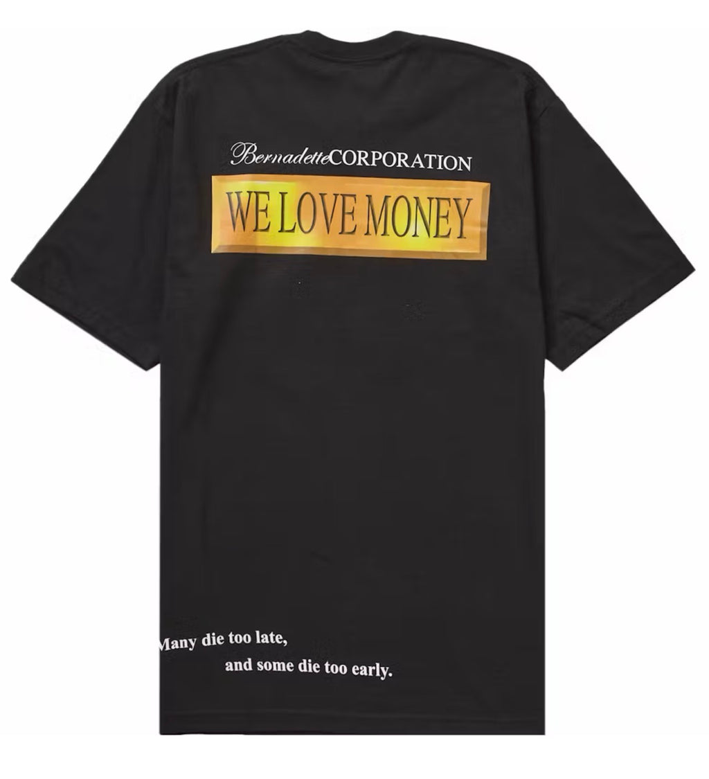 Supreme x Bernadette Corporation Money Black Tee