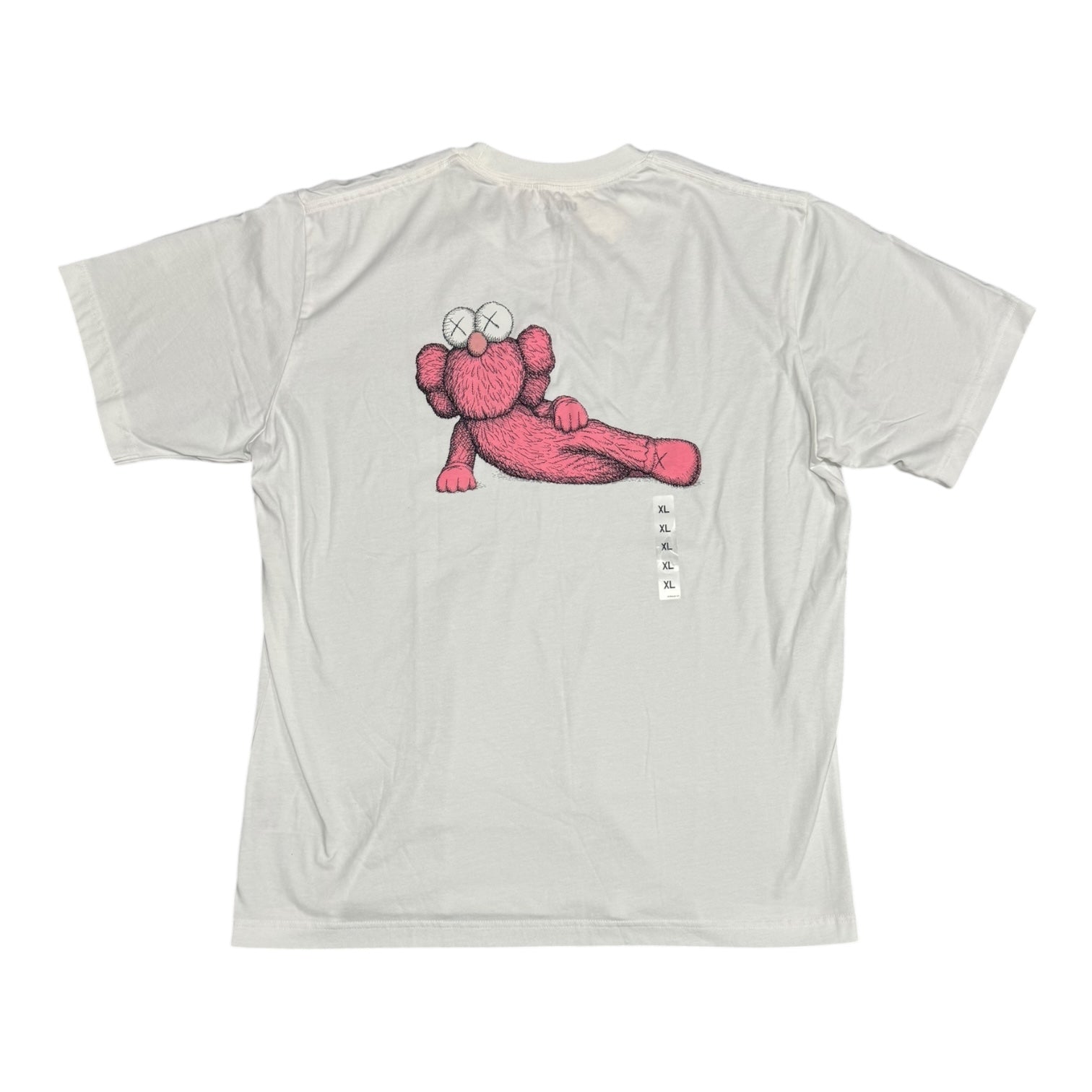 Kaws x Uniqlo Pink White Tee