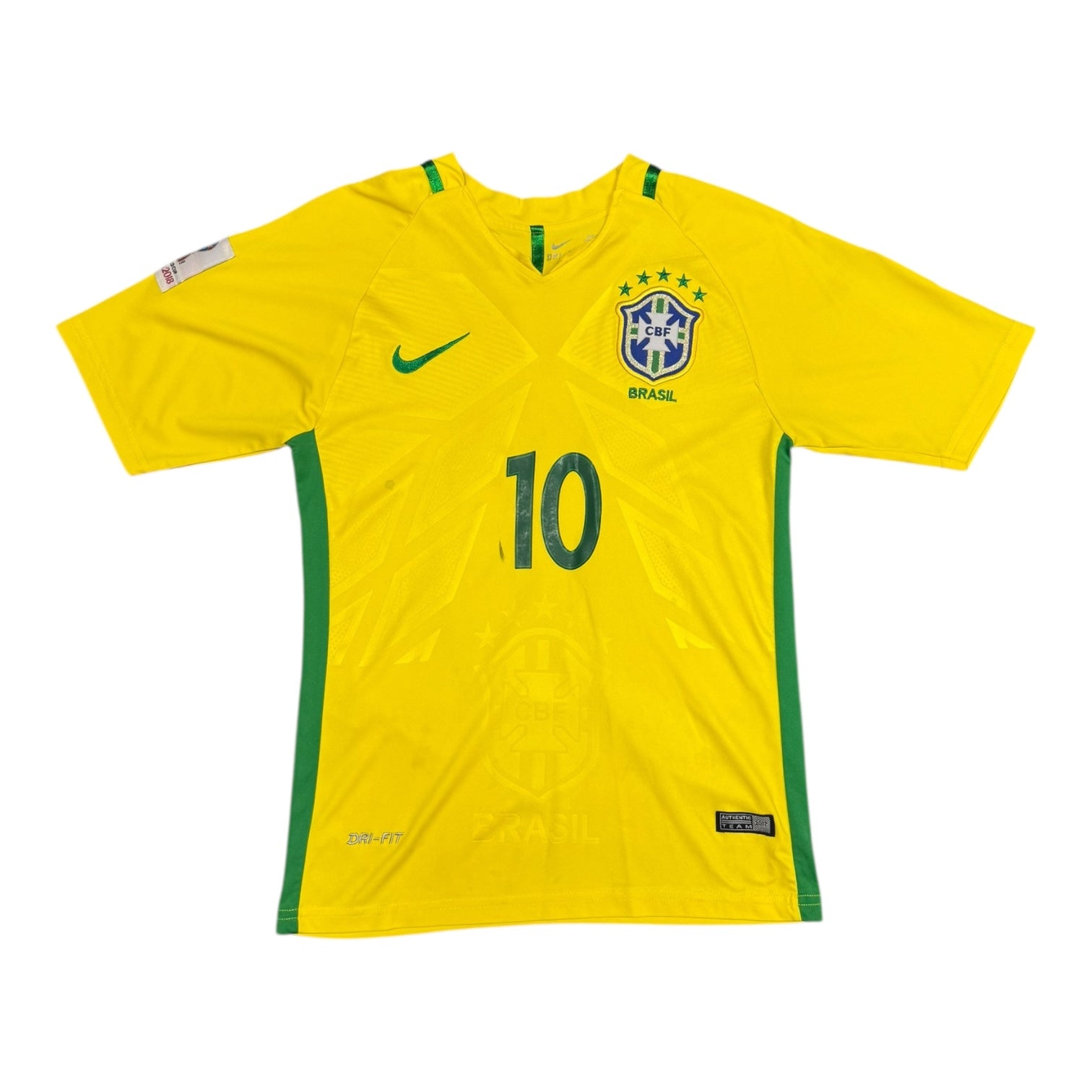 Brazil 2018 Neymar Jr Home Yellow Jersey