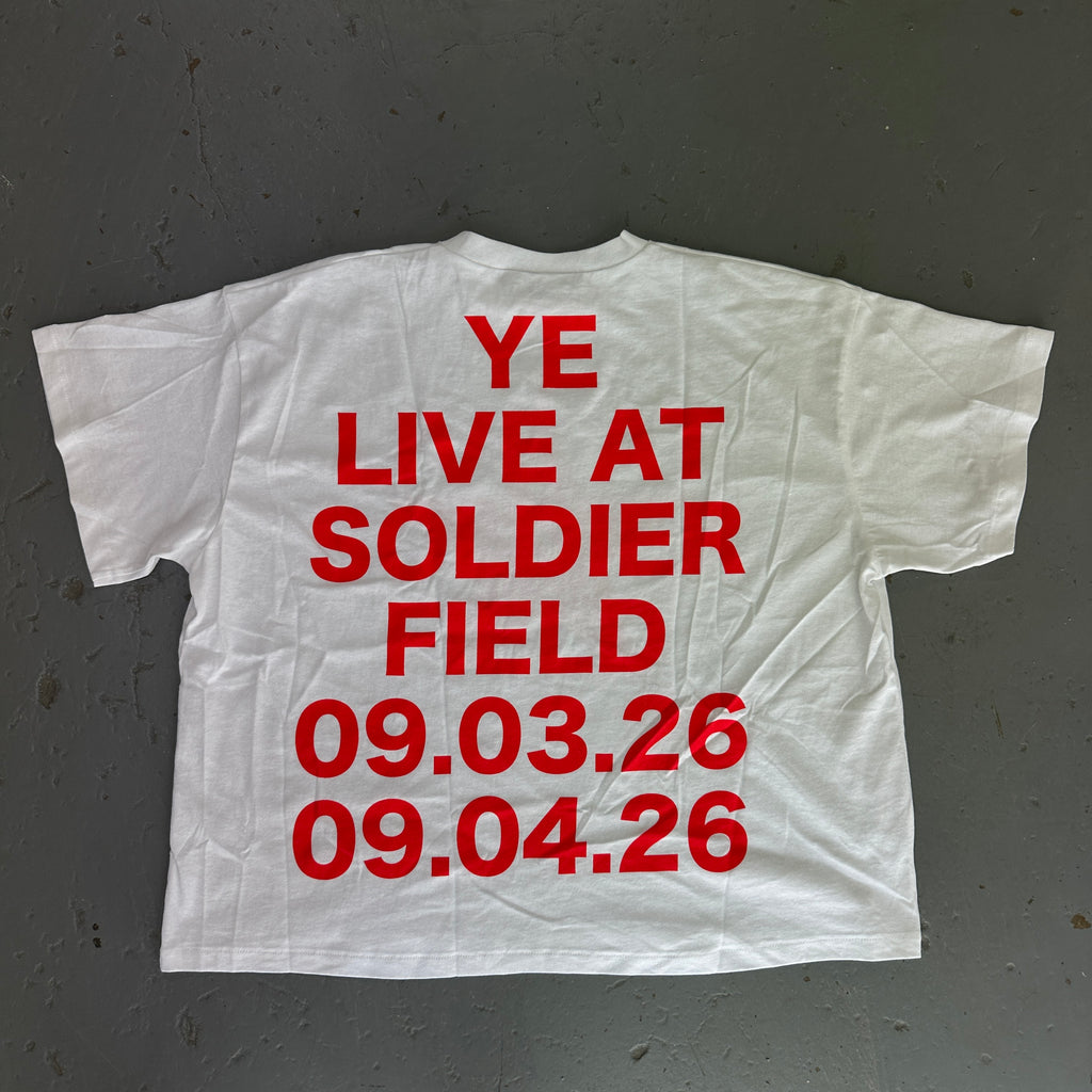 Kanye West Ye live at Solider Field White Tee