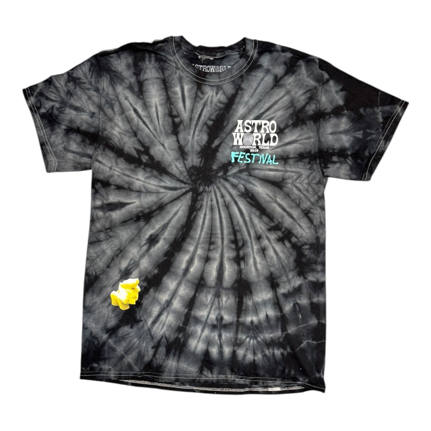 Travis Scott Astroworld Fest '18 Popcorn Grey Tie Dye Tee