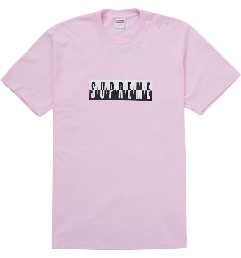 Supreme Split Logo Pink Tee