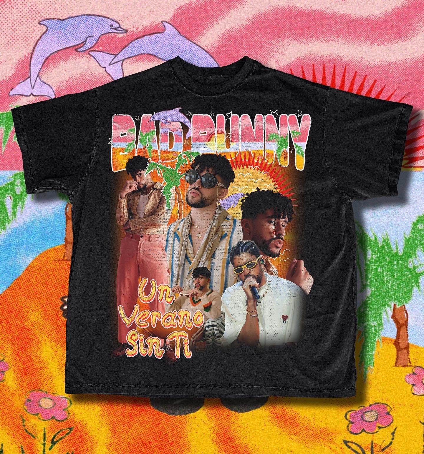 Bad Bunny Un Verano Sin Ti Bootleg Black Tee