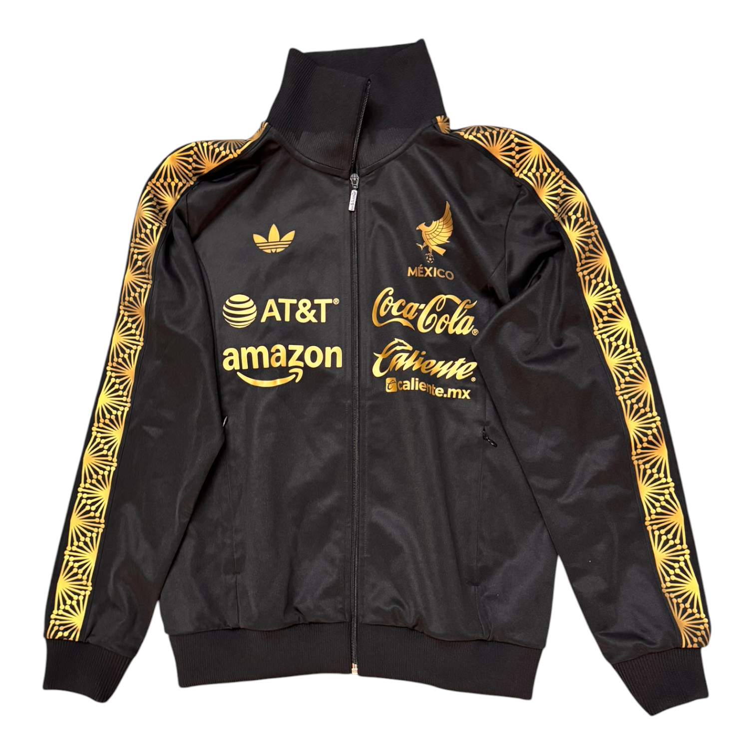 Mexico black gold zip up jacket