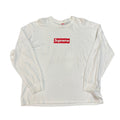 Supreme Red Box Logo White L/S Tee