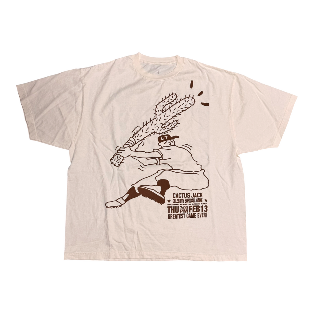 Travis Scott Cactus Jack Softball White Tee