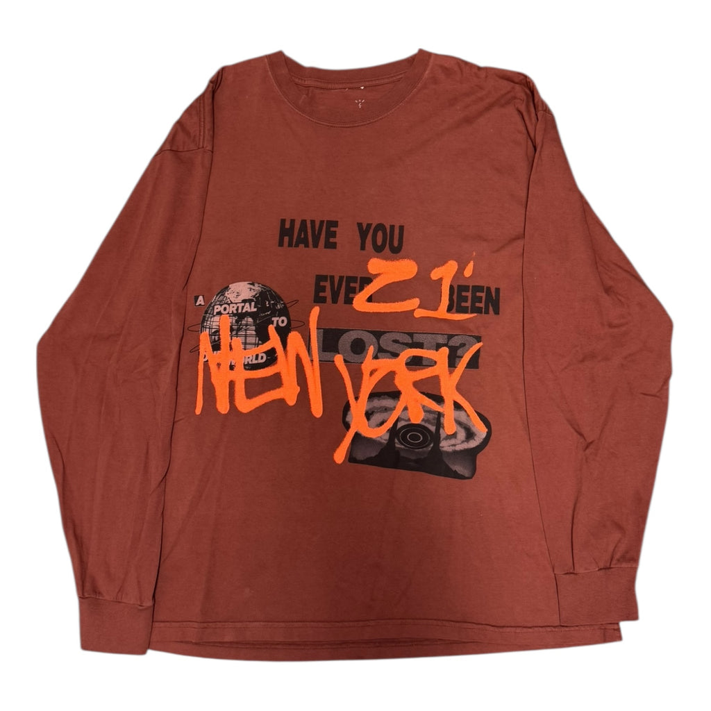 Travis Scott New York Utopia L/S Dark Red Tee