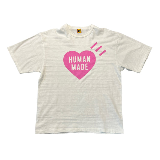 Human Made Pink Heart White Tee