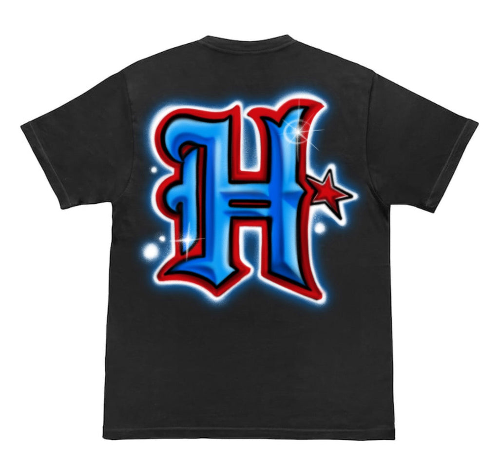 Houston Airbrush Black Tee