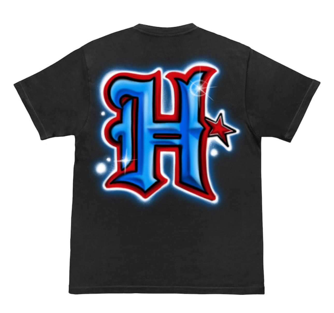 Houston Airbrush Black Tee