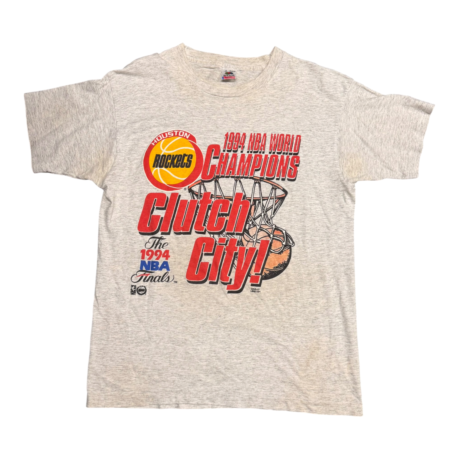 Houston Rockets 1994 Clutch City Grey Tee
