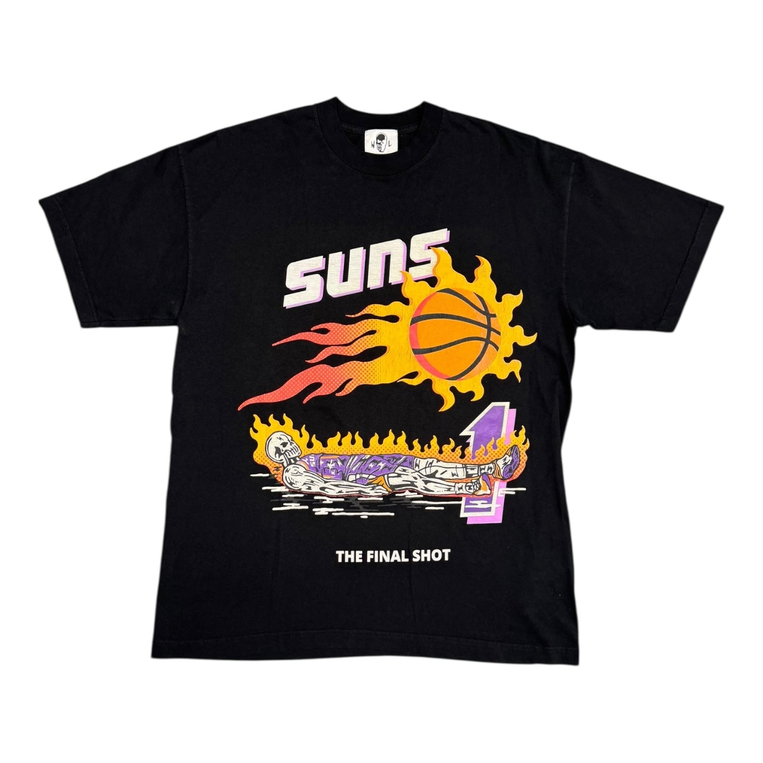 Warren Lotas “the final shot” Warren Lotas Suns Final Shot Black Tee – Future Retro