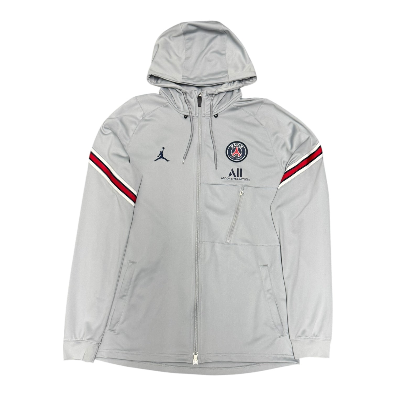 PSG x Jordan Grey Zip Up Jacket