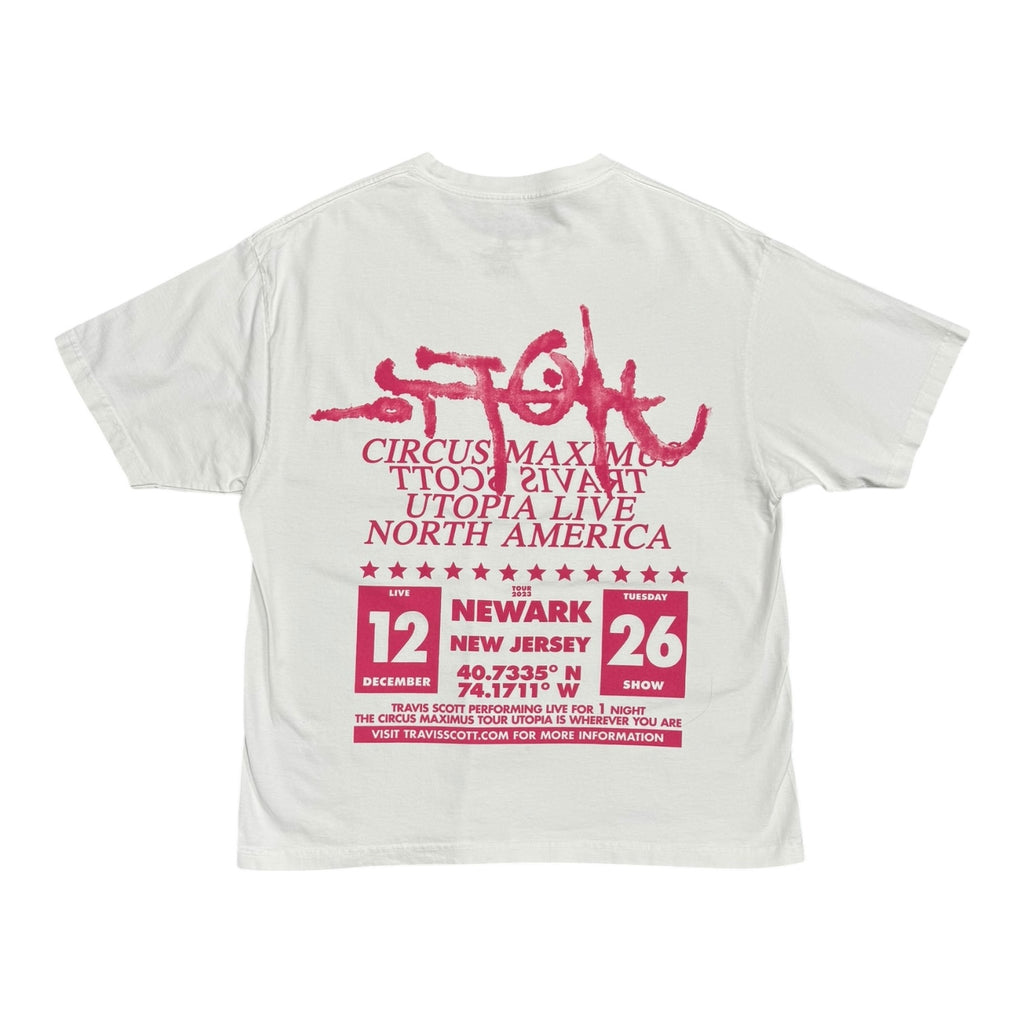 Travis Scott Utopia Tour Newark NJ White Tee