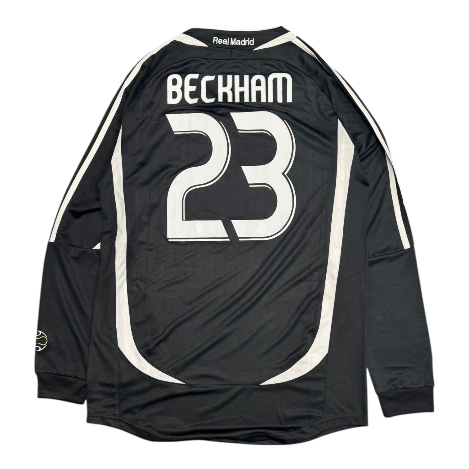 Real Madrid 06/07 Away Black L/S Jersey - BECKHAM