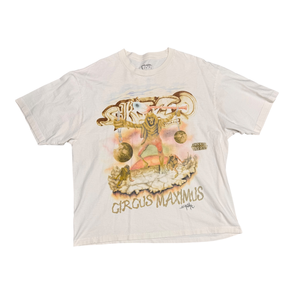 Travis Scott Circus Maximum 2023 Tour Skitzo Creme Tee