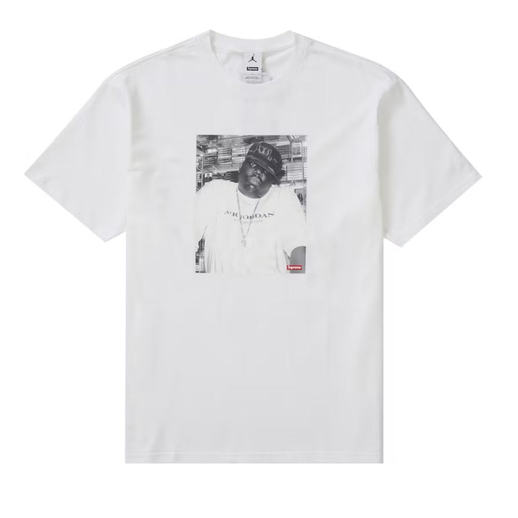 Supreme x Jordan Biggie Smalls White Tee