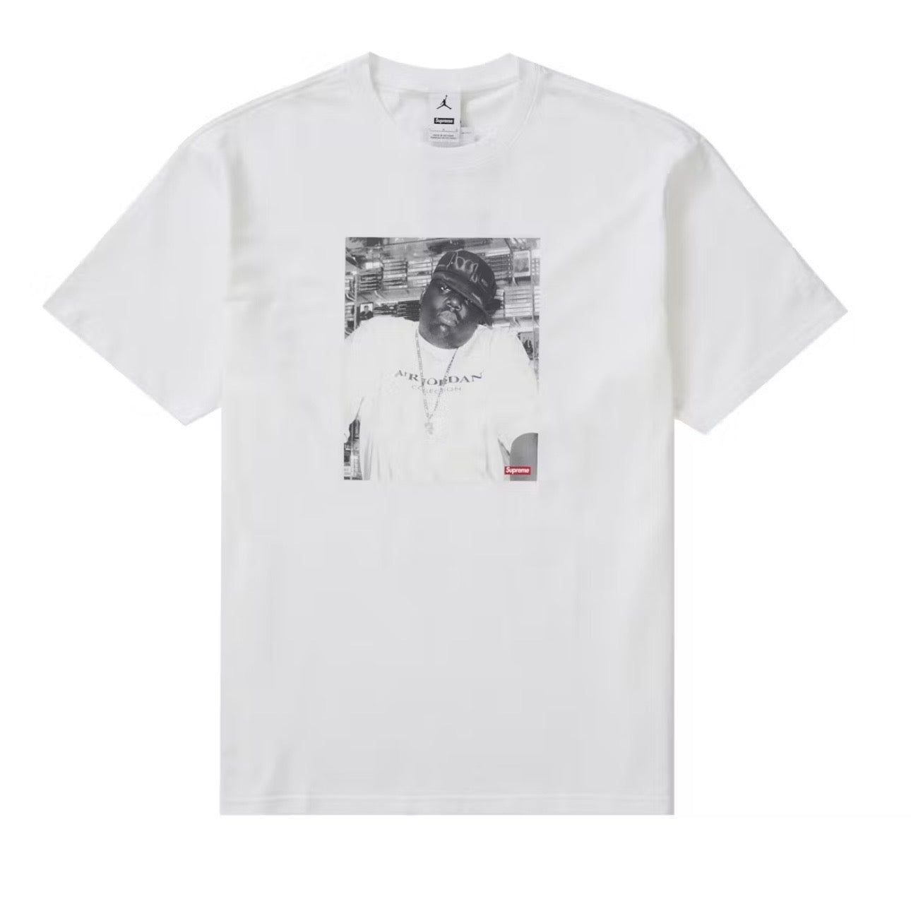 Supreme x Jordan Biggie Smalls White Tee