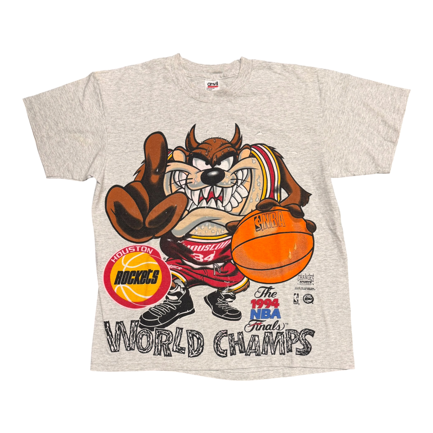 Houston rockets Taz World Champs 1994 White Tee