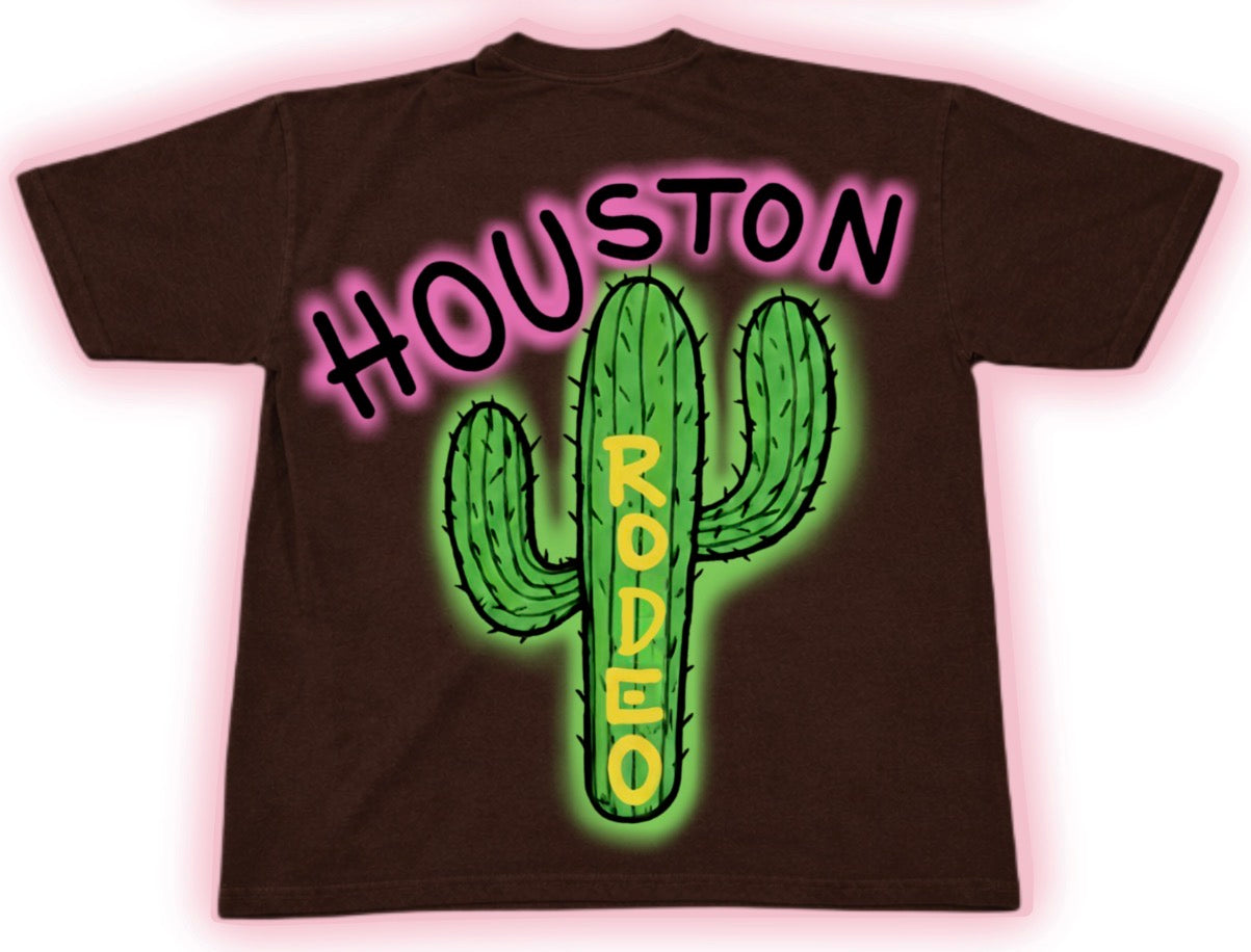Houston Cactus Brown Tee
