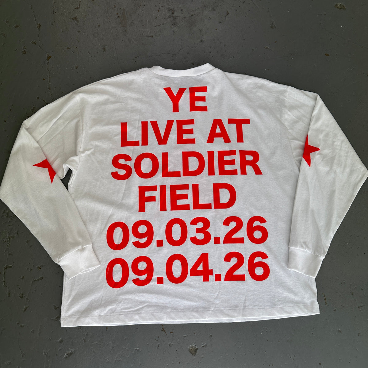 Ye Live At Soldier Field White/Red L/S
