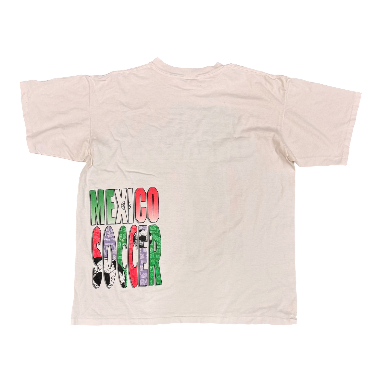 Mexico Soccer Vintage White Tee