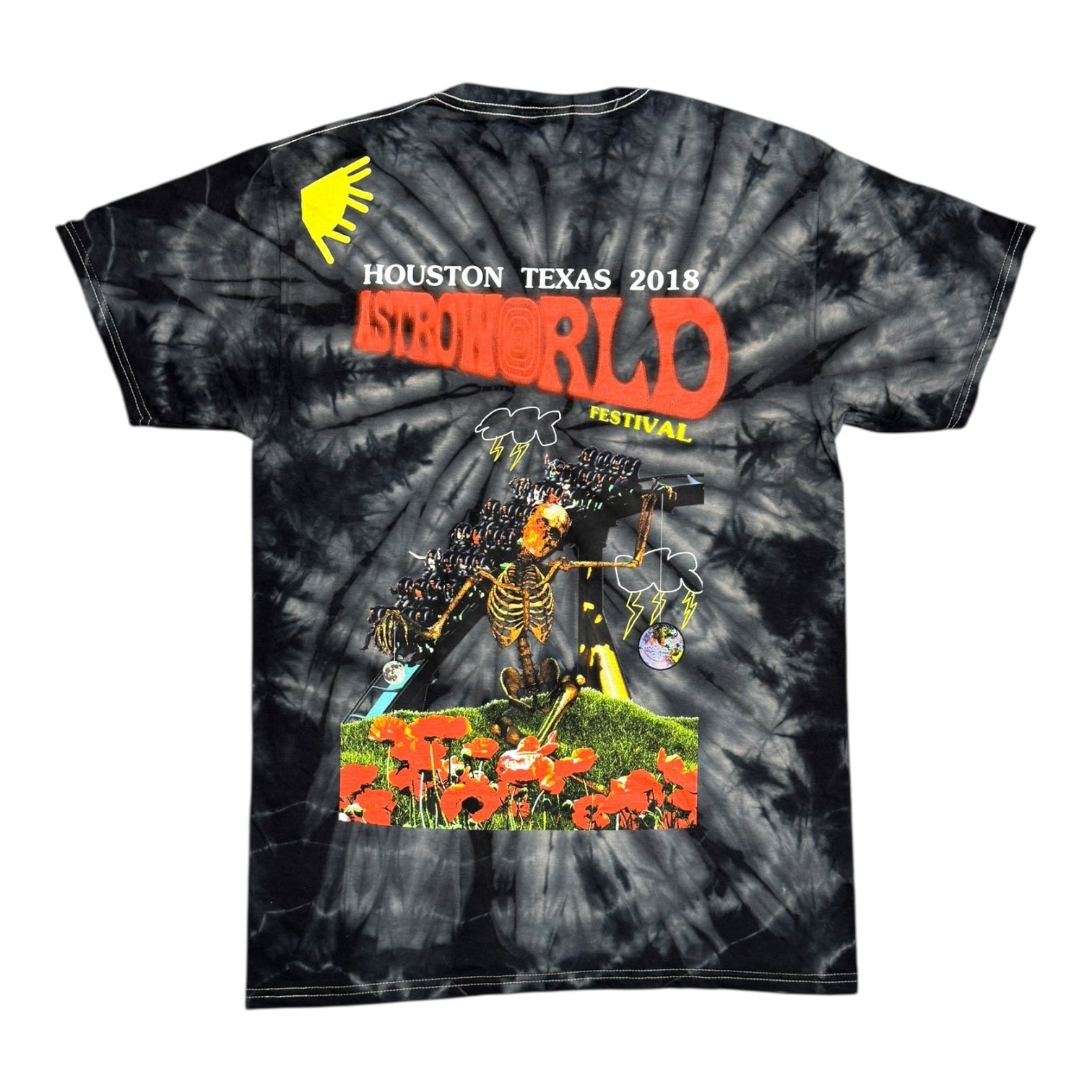 Travis Scott Astroworld Fest '18 Skeleton Tie Dye Tee
