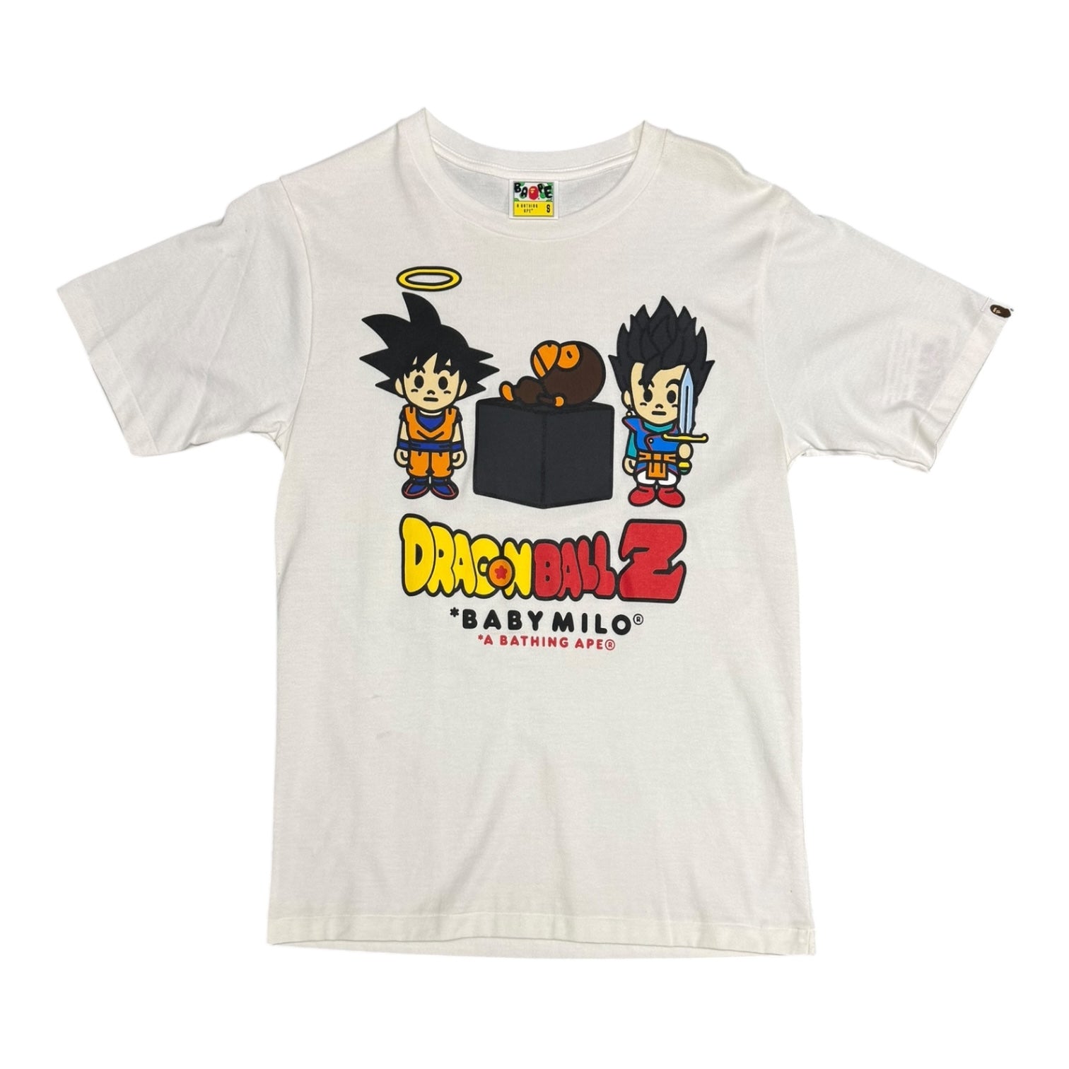 Bape x Dragon Ball Z Son Goku & Gohan Baby Milo White Tee