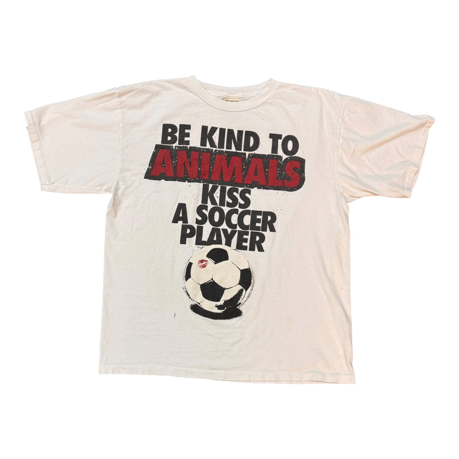 Be kind to animals kiss a soccer player Soccer is life shirt