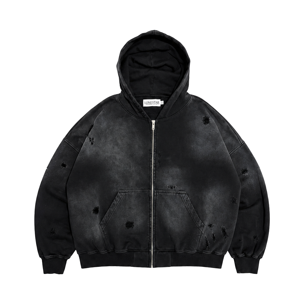LONESTAR BLACK SUN FADED ZIP-UP