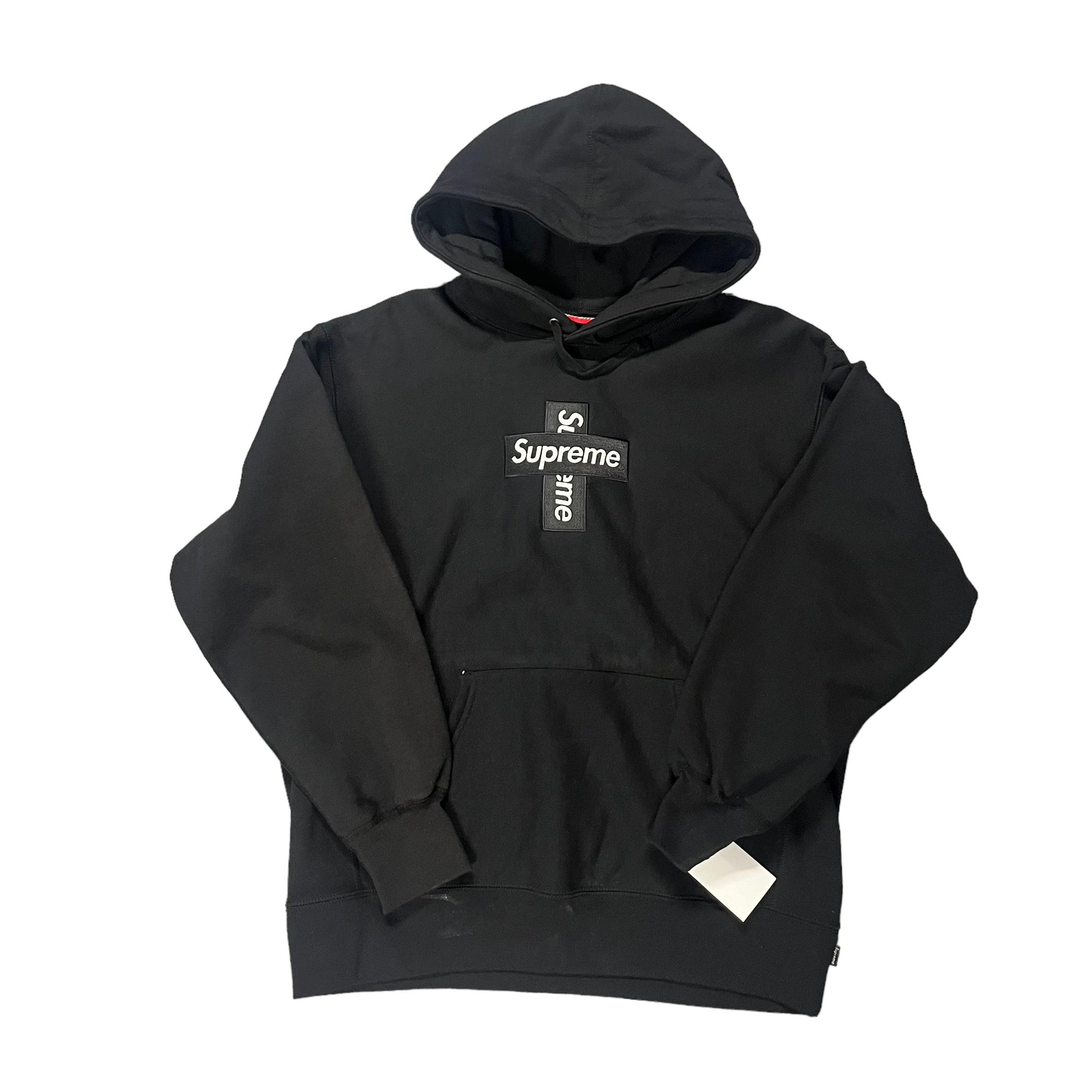 Supreme Cross Box Logo Black Hoodie