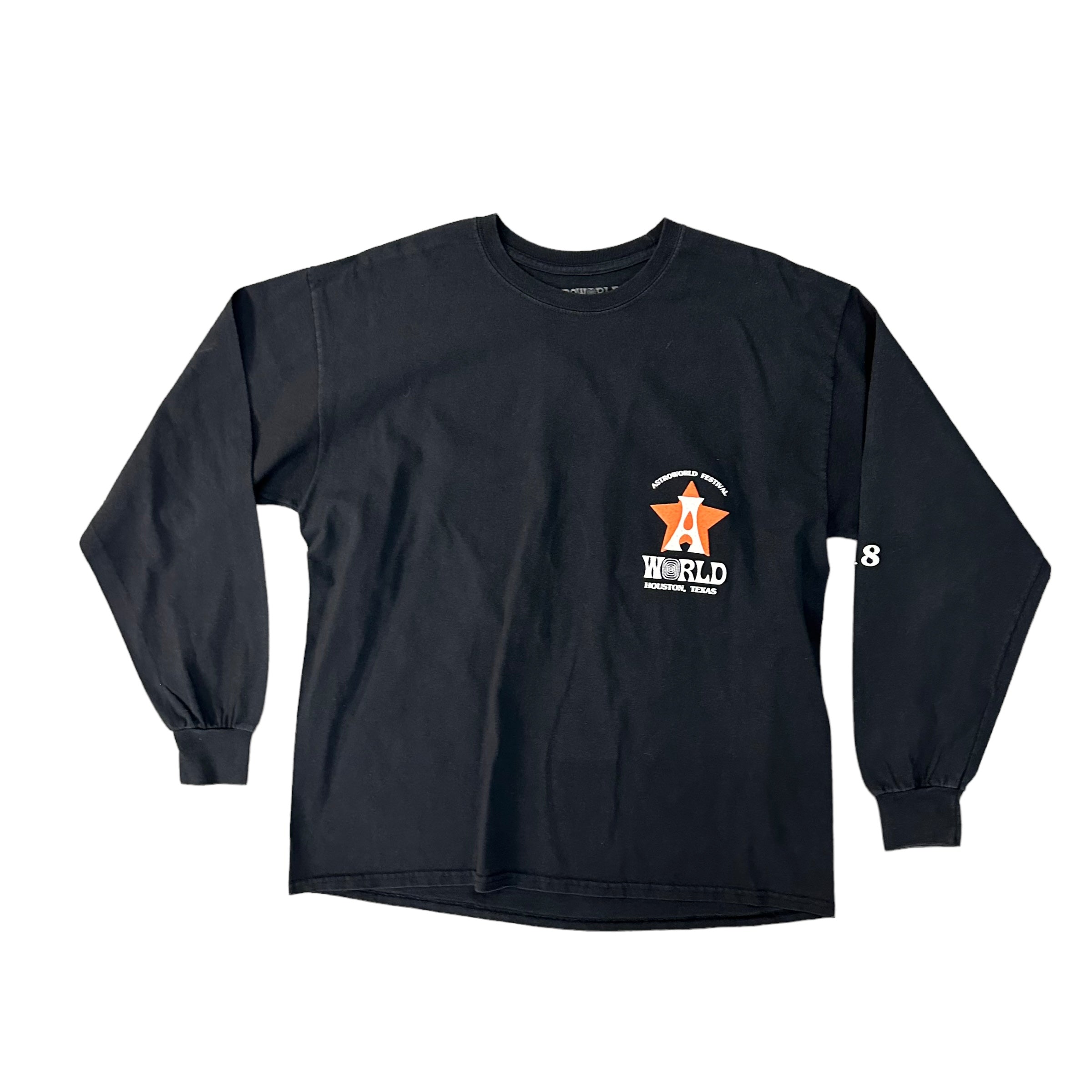 Travis Scott Astroworld Fest 2018 A Star Black L/S Tee