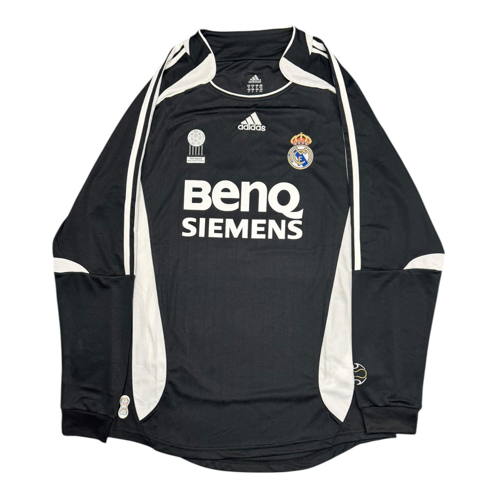 Real Madrid 06/07 Away Black L/S Jersey - BECKHAM