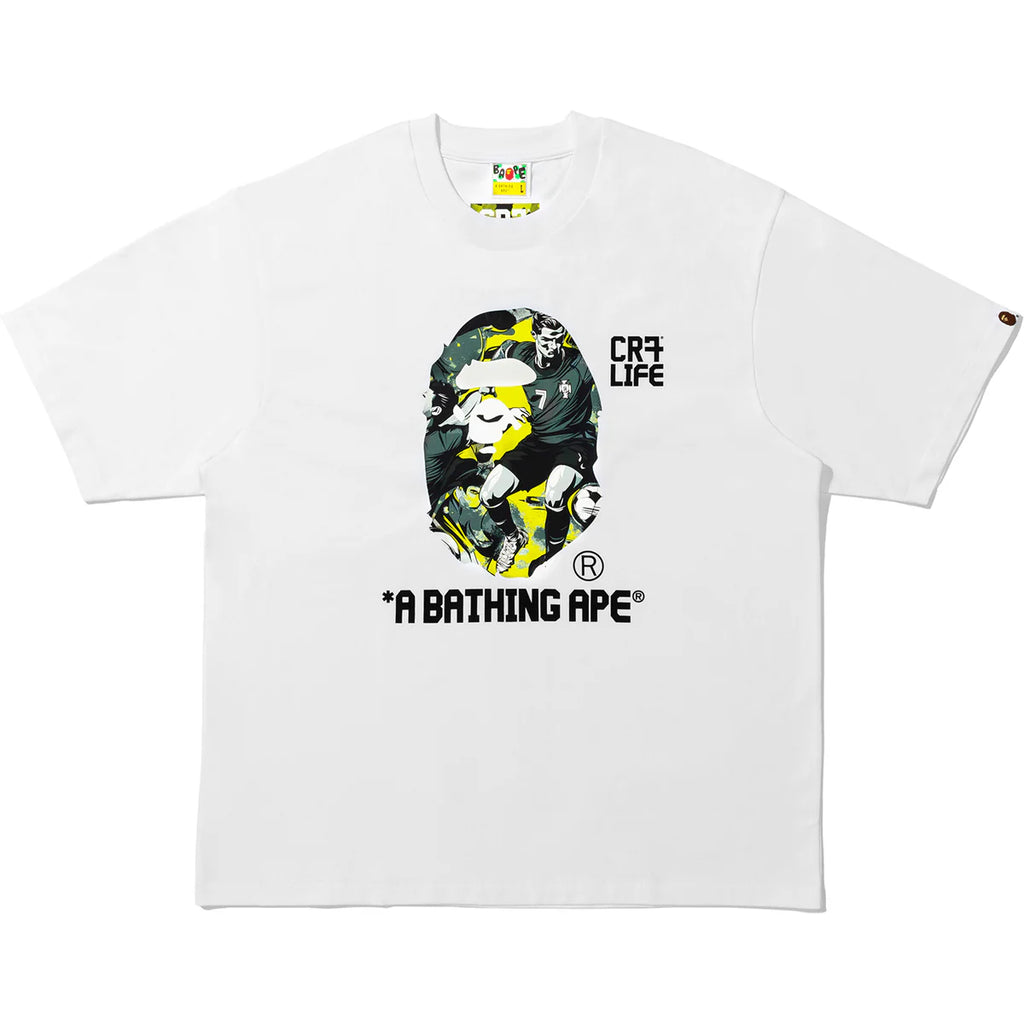 BAPE X CR7 LIFE - Cristiano Ronaldo Ape White Tee
