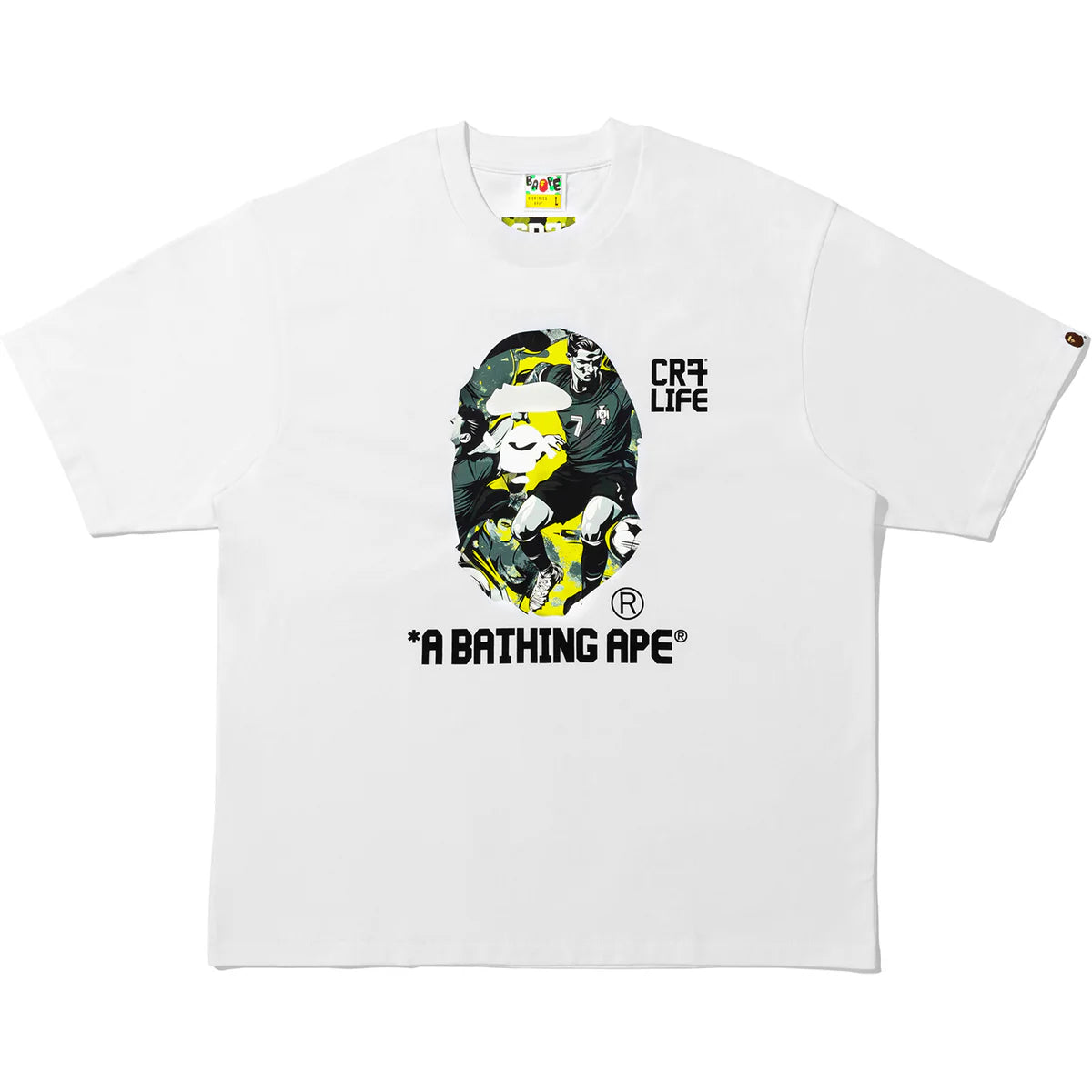 BAPE X CR7 LIFE - Cristiano Ronaldo Ape White Tee