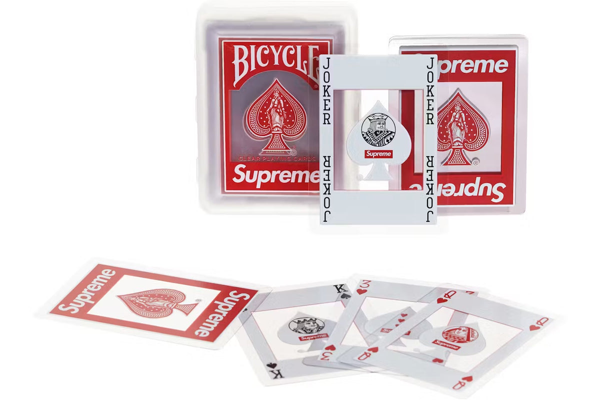Supreme Bicycle Clear Playing Cards