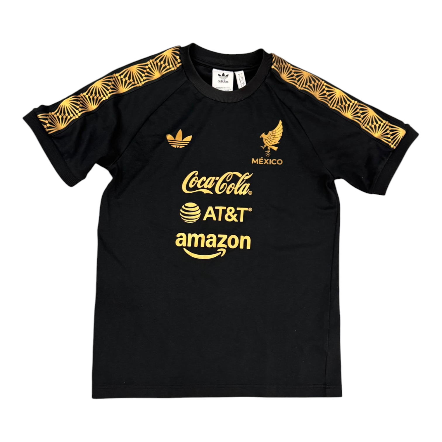 Mexico adidas black gold shirt