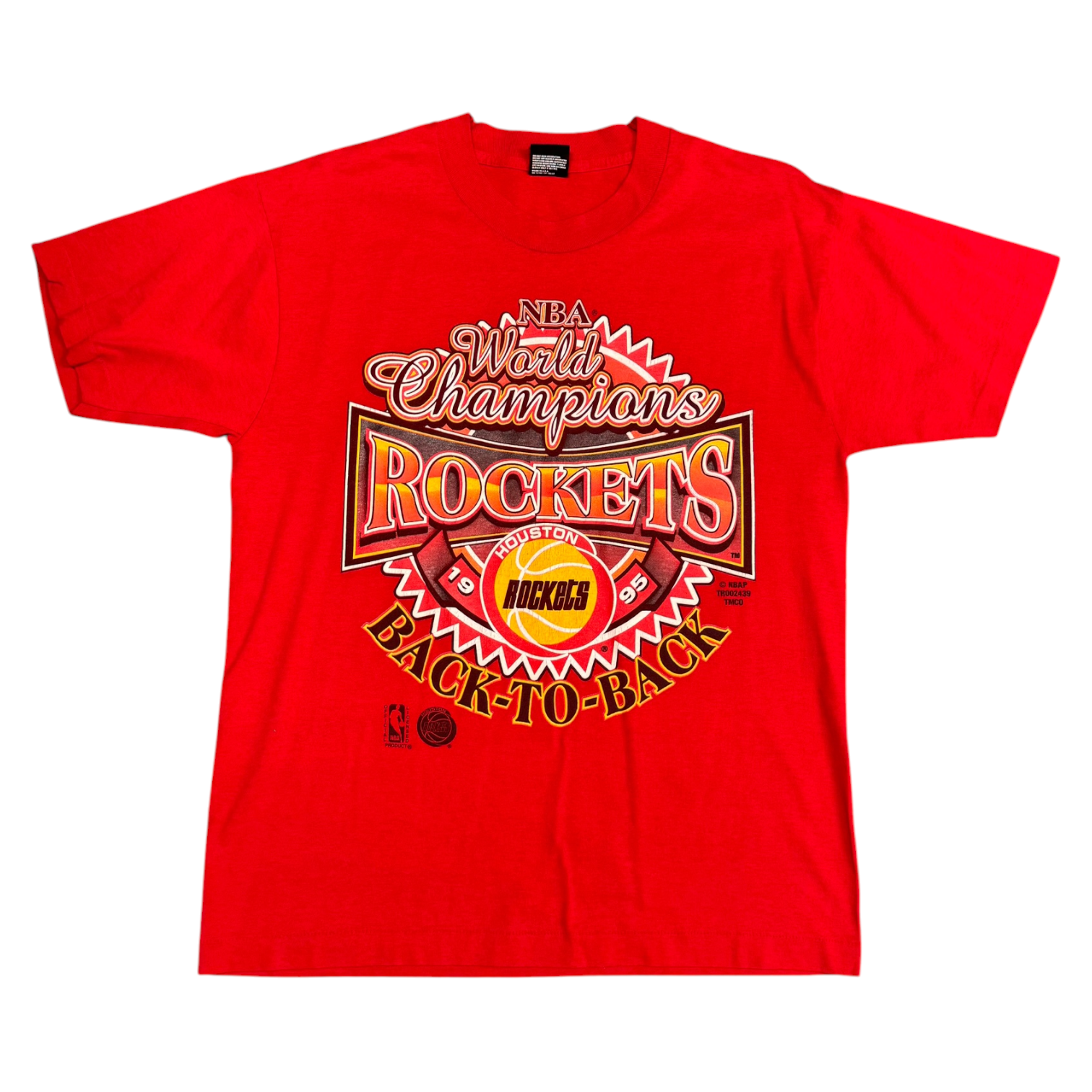 Houston Rockets Back-to-Back World Champions Red Tee