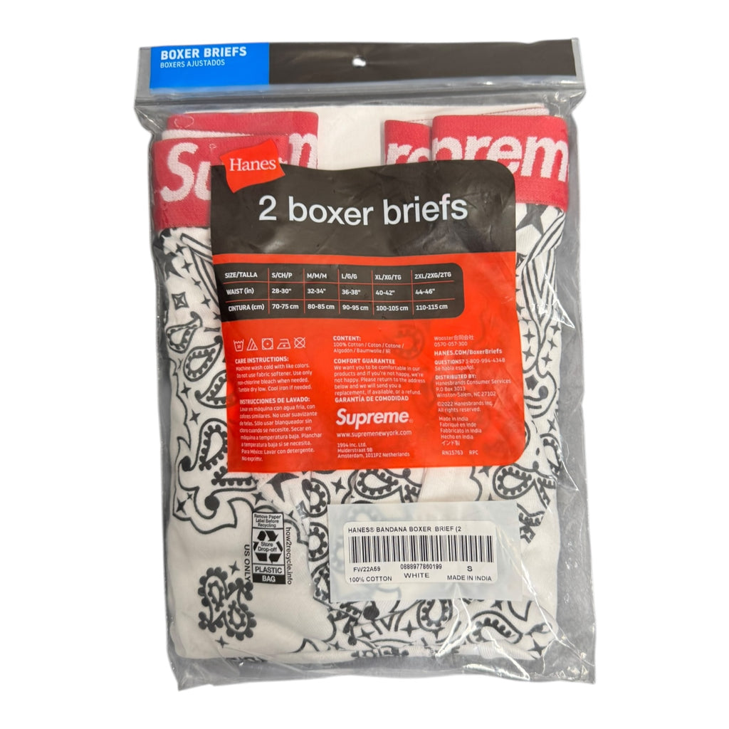 Supreme White Bandana Boxers