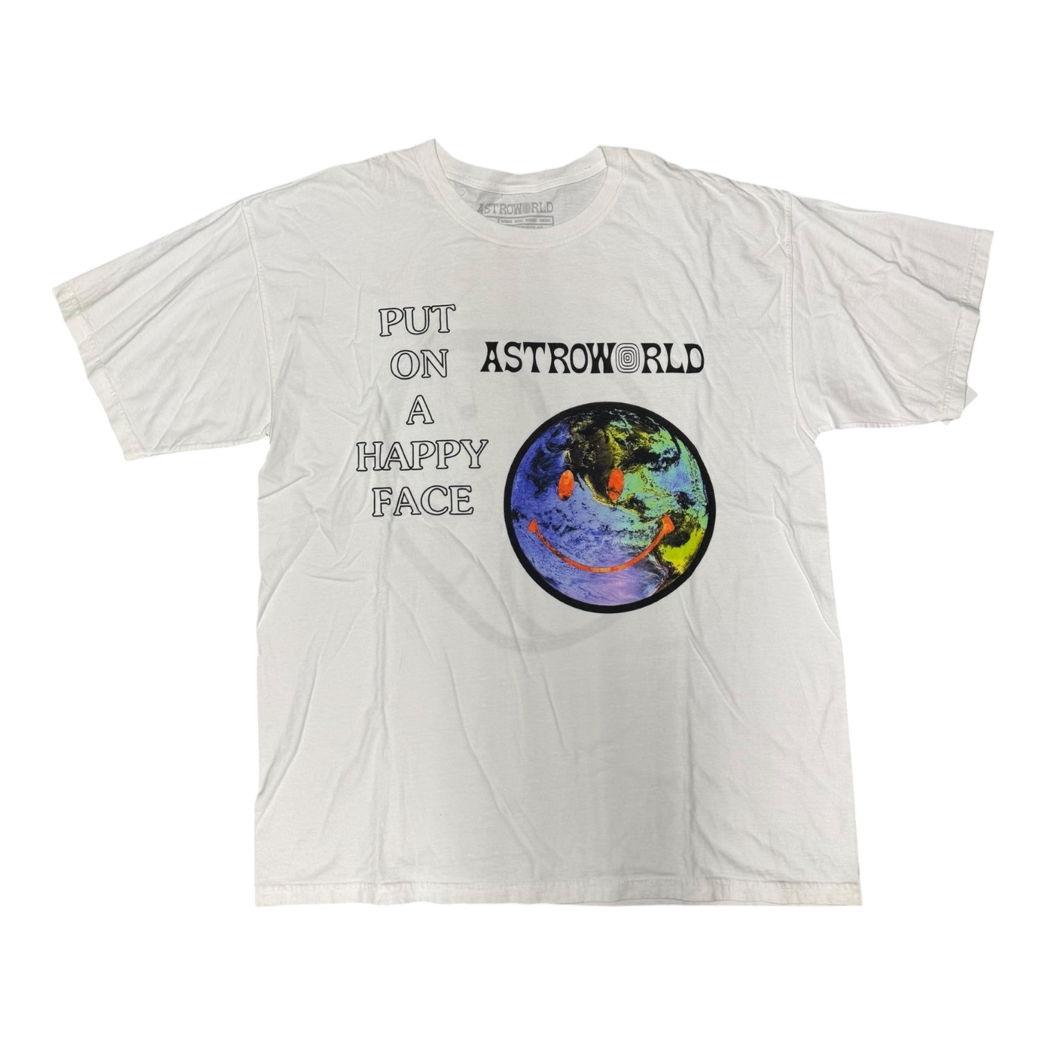 Travis Scott Astroworld Happy Face White Tee
